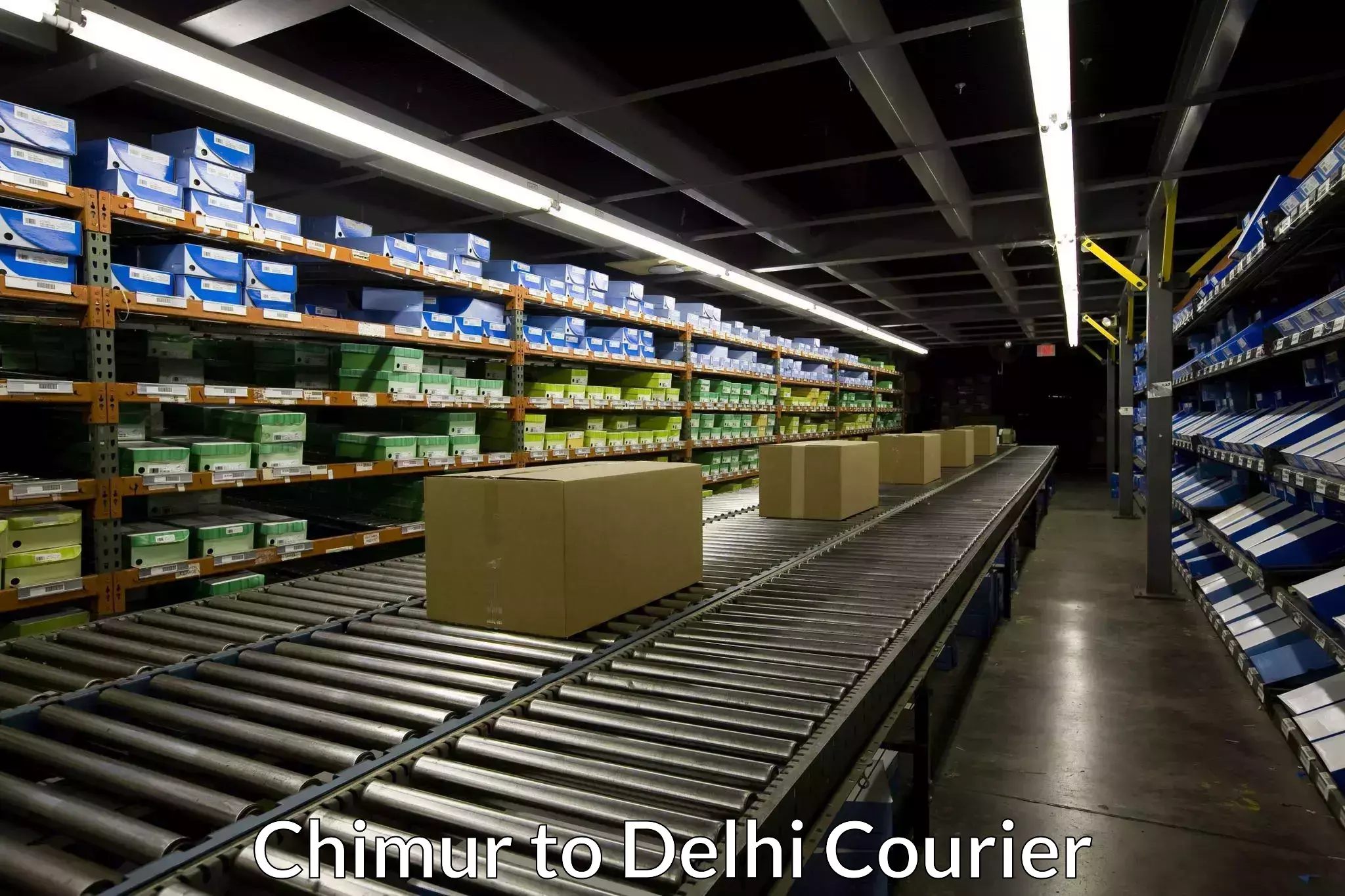 Express delivery capabilities Chimur to Jawaharlal Nehru University New Delhi