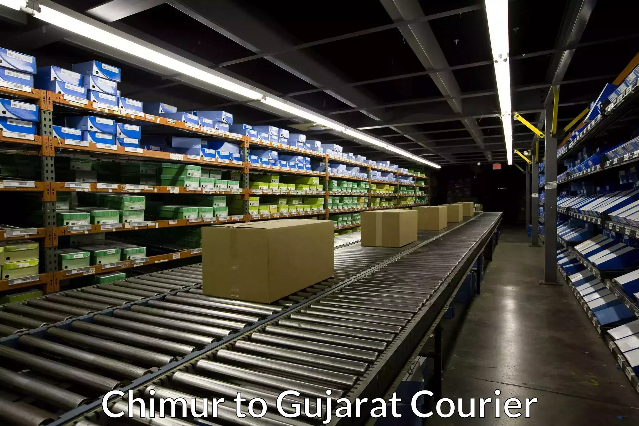 High-priority parcel service Chimur to Gujarat