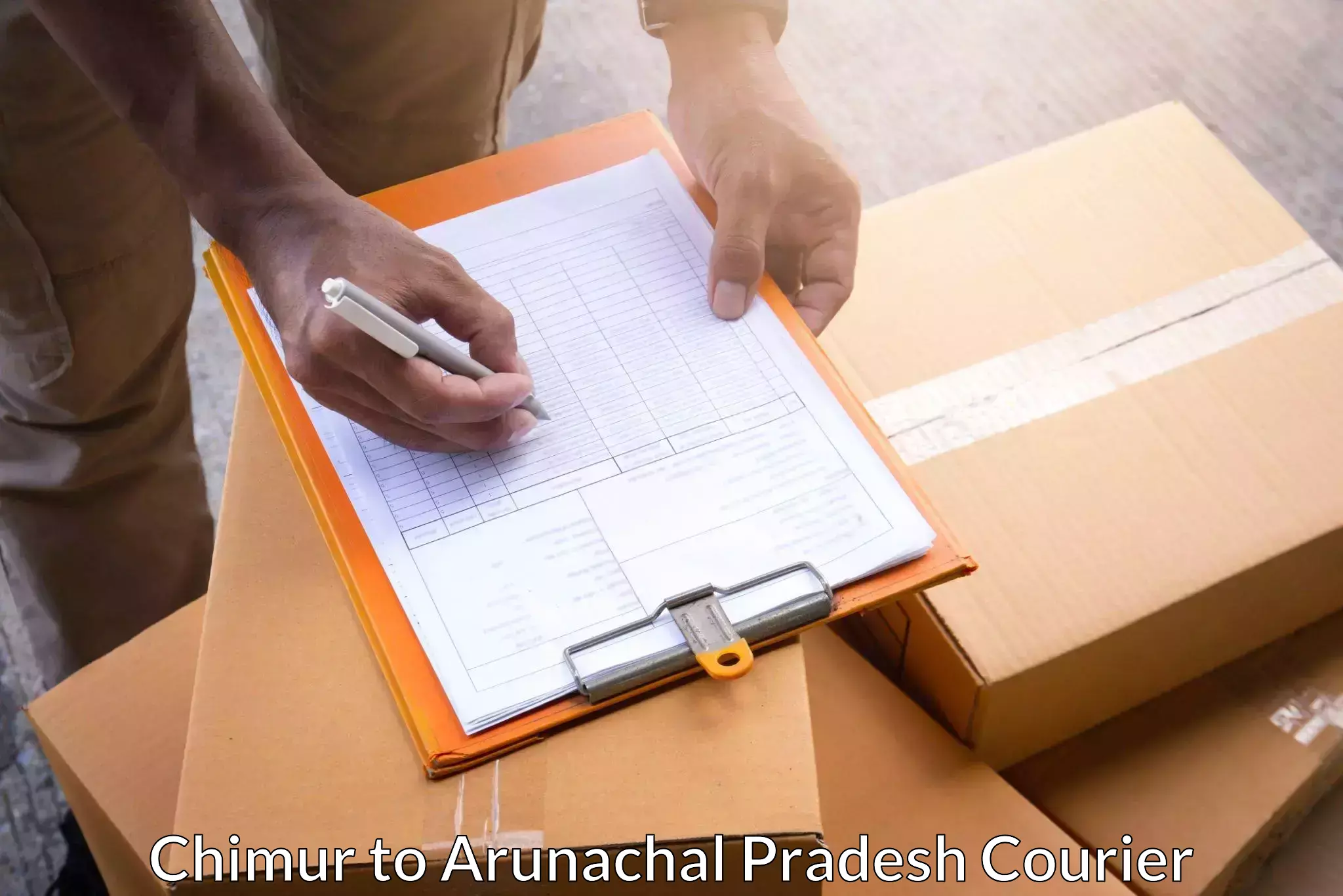 24-hour courier service in Chimur to Arunachal Pradesh