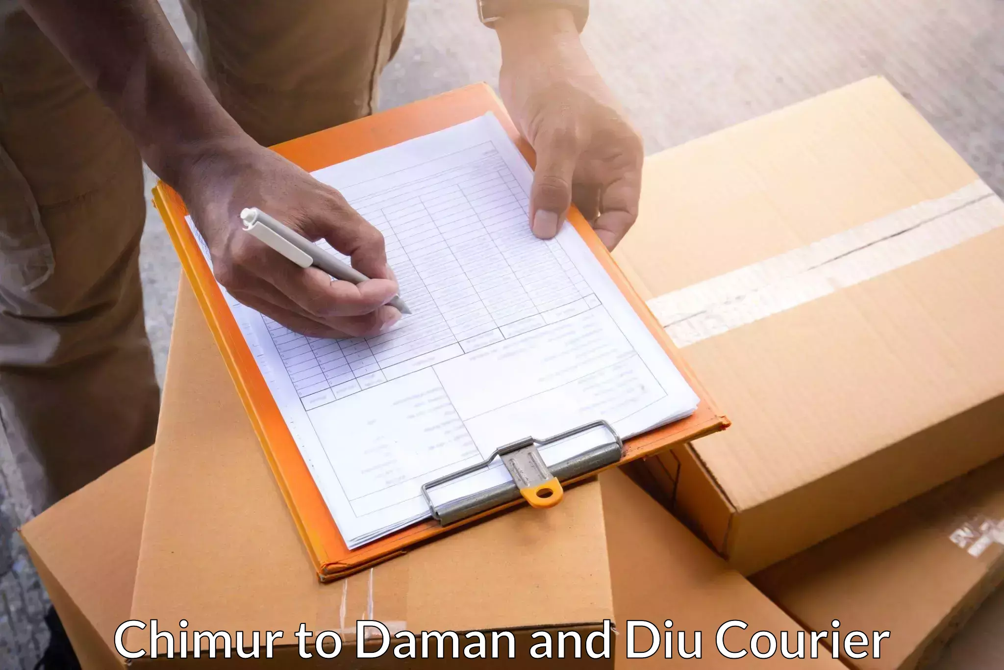 Online package tracking Chimur to Daman
