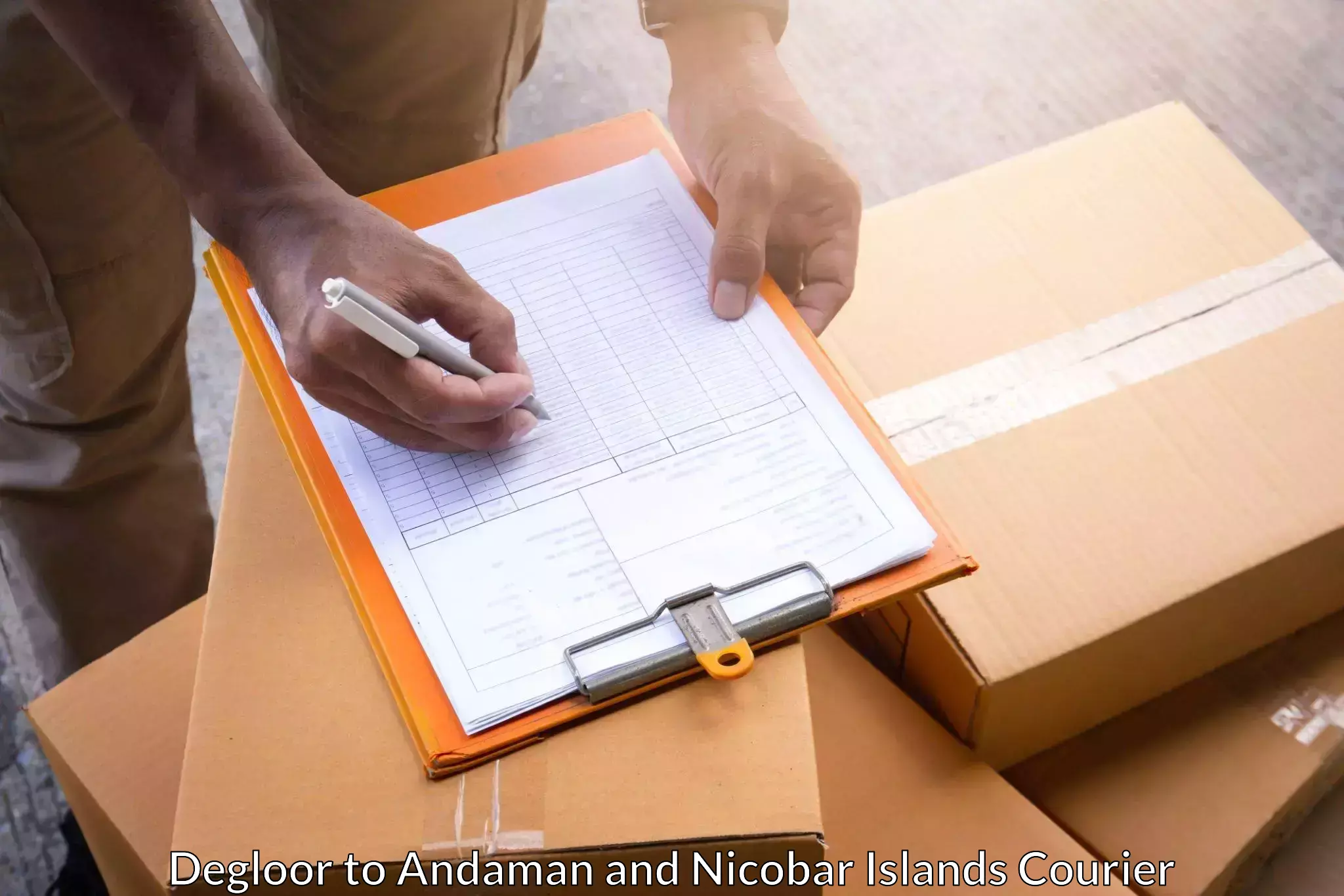Wholesale parcel delivery Degloor to South Andaman