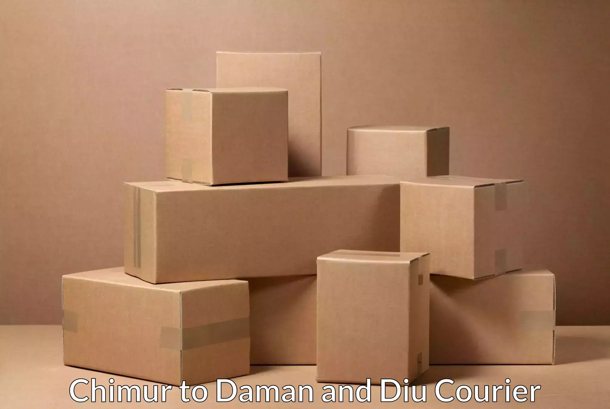 On-demand shipping options in Chimur to Daman and Diu
