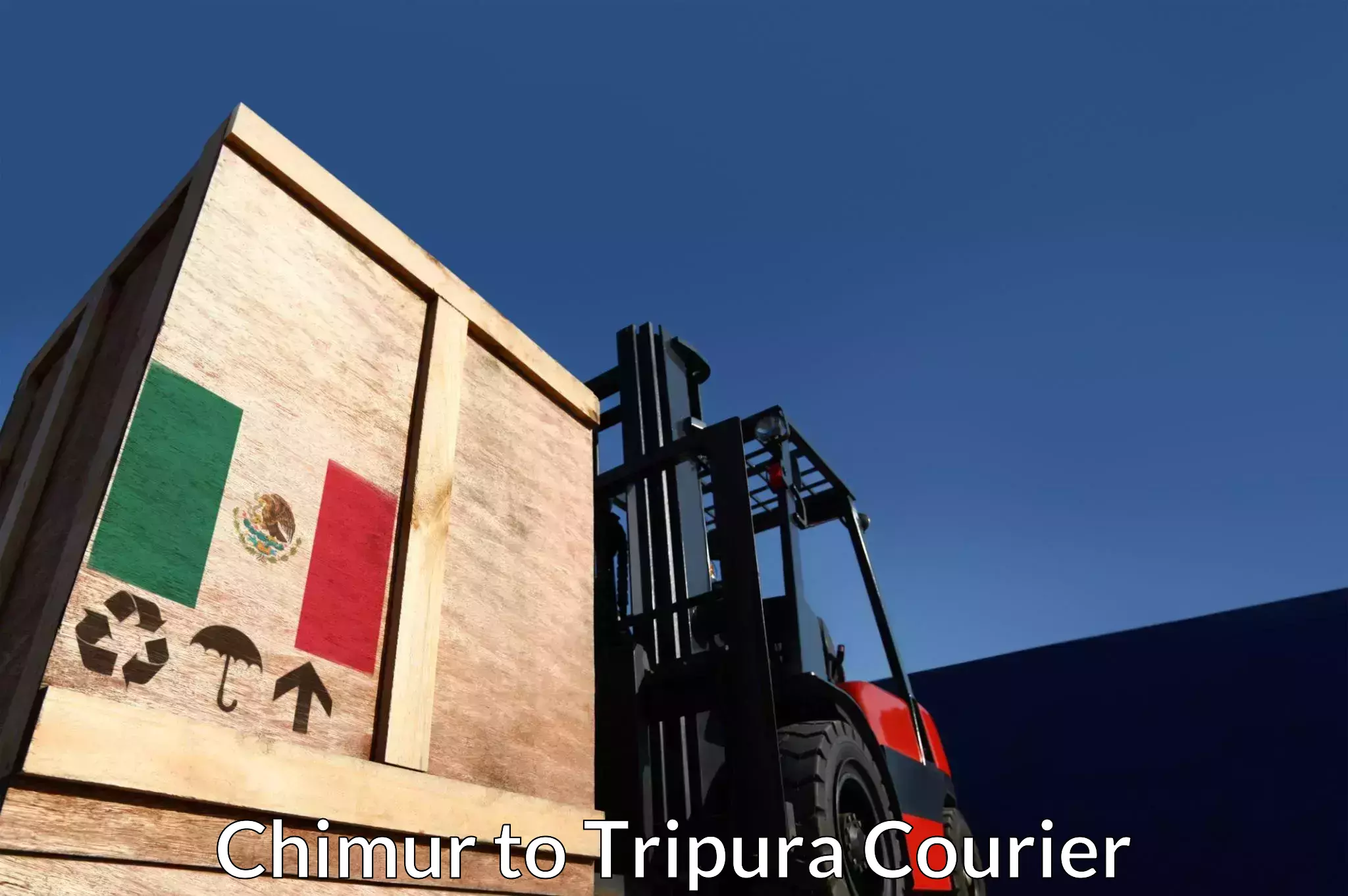 Doorstep parcel pickup in Chimur to West Tripura