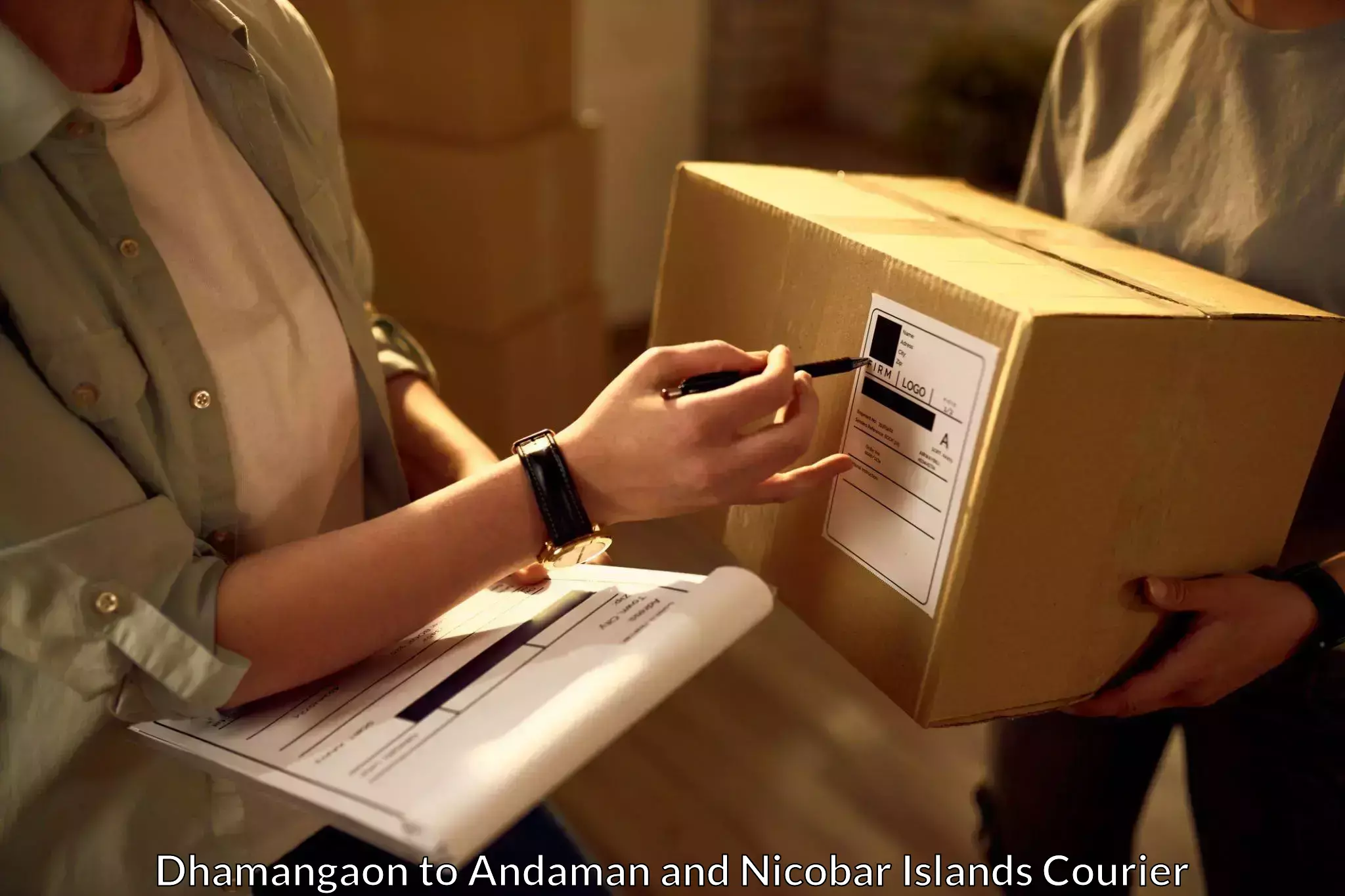 Versatile courier offerings Dhamangaon to Nicobar