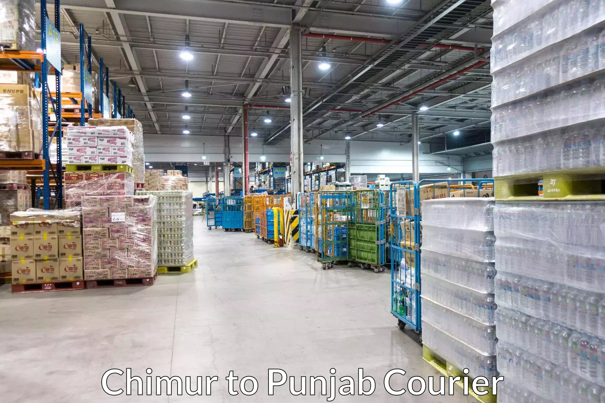 Commercial shipping rates Chimur to Punjab
