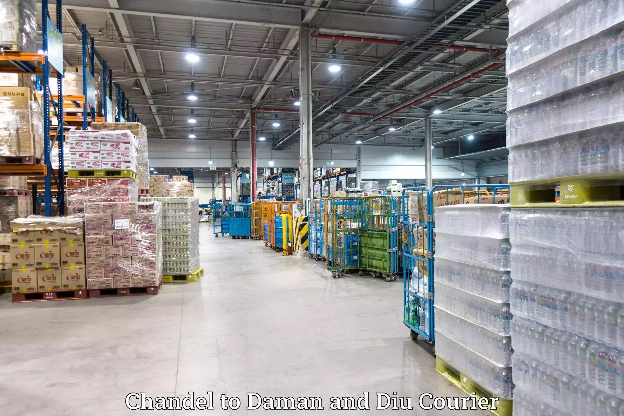 Household goods movers Chandel to Daman