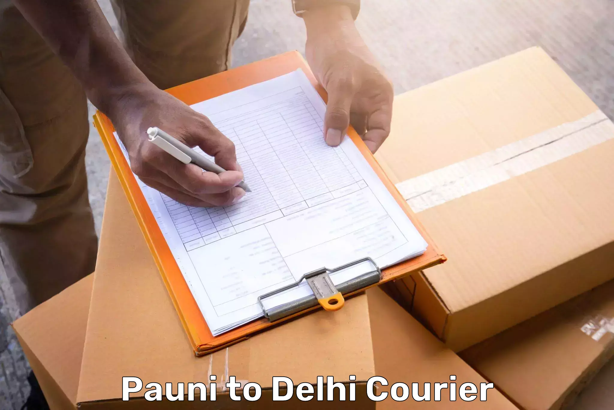 Baggage courier optimization Pauni to Guru Gobind Singh Indraprastha University New Delhi