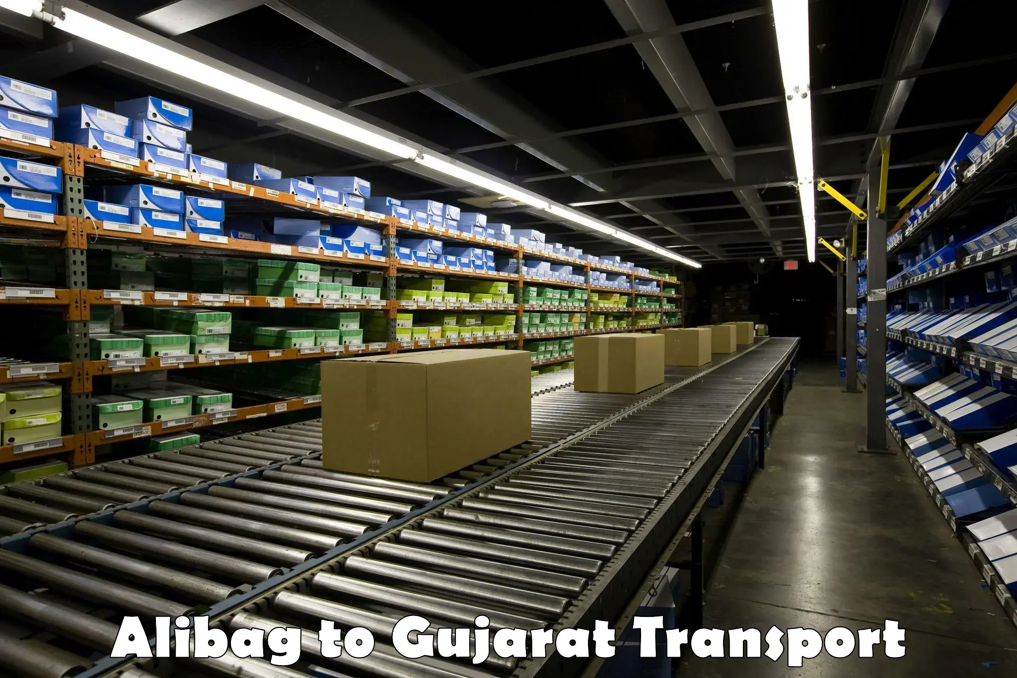 Road transport online services Alibag to Kalol Gujarat