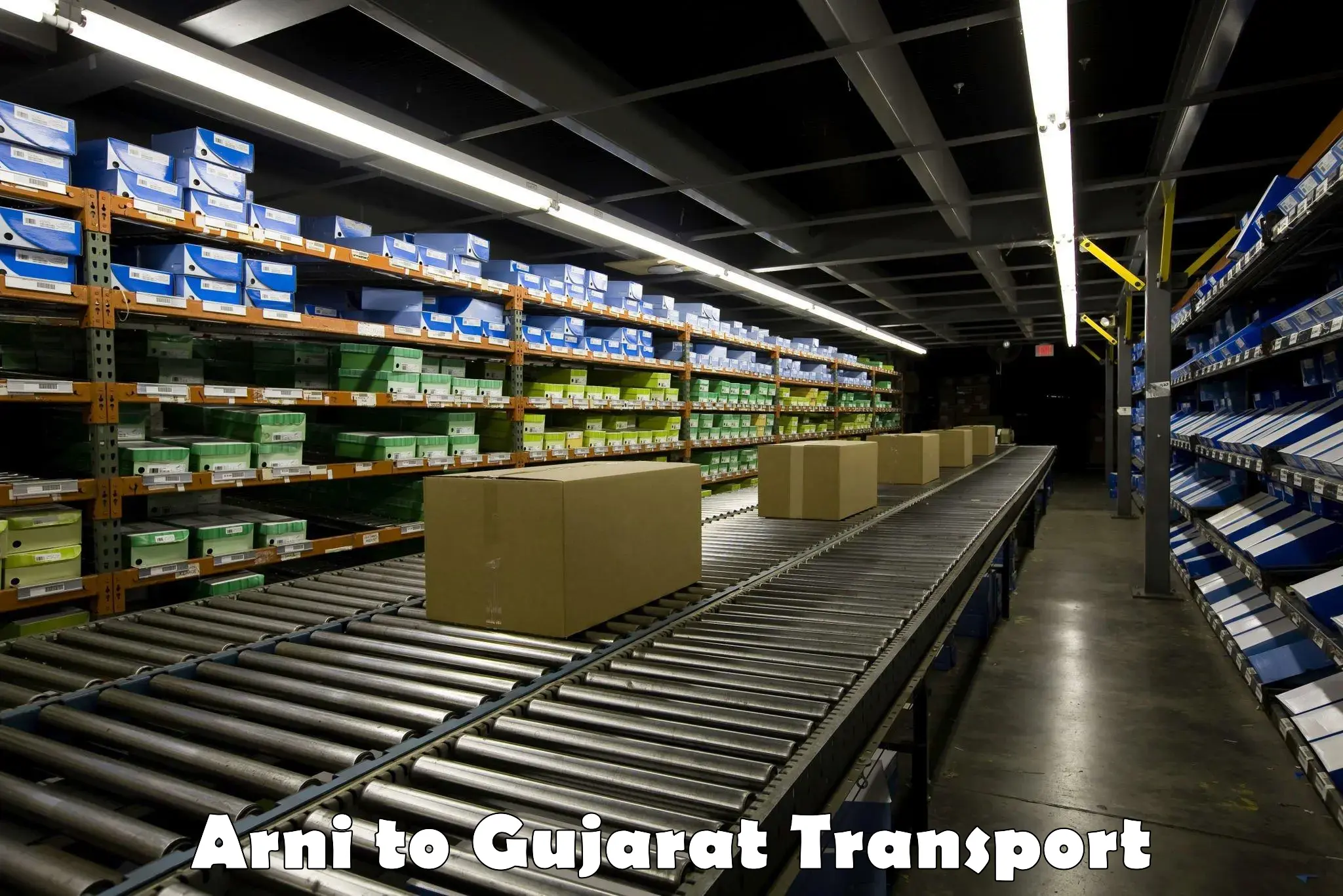 Lorry transport service Arni to NIT Surat