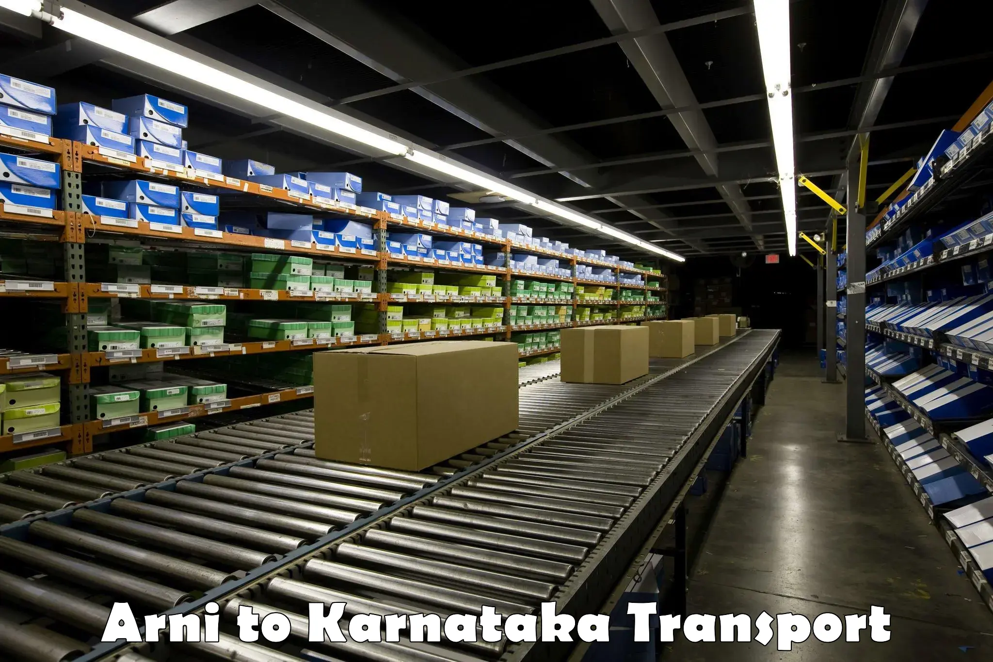 Daily parcel service transport Arni to Hagaribommanahalli