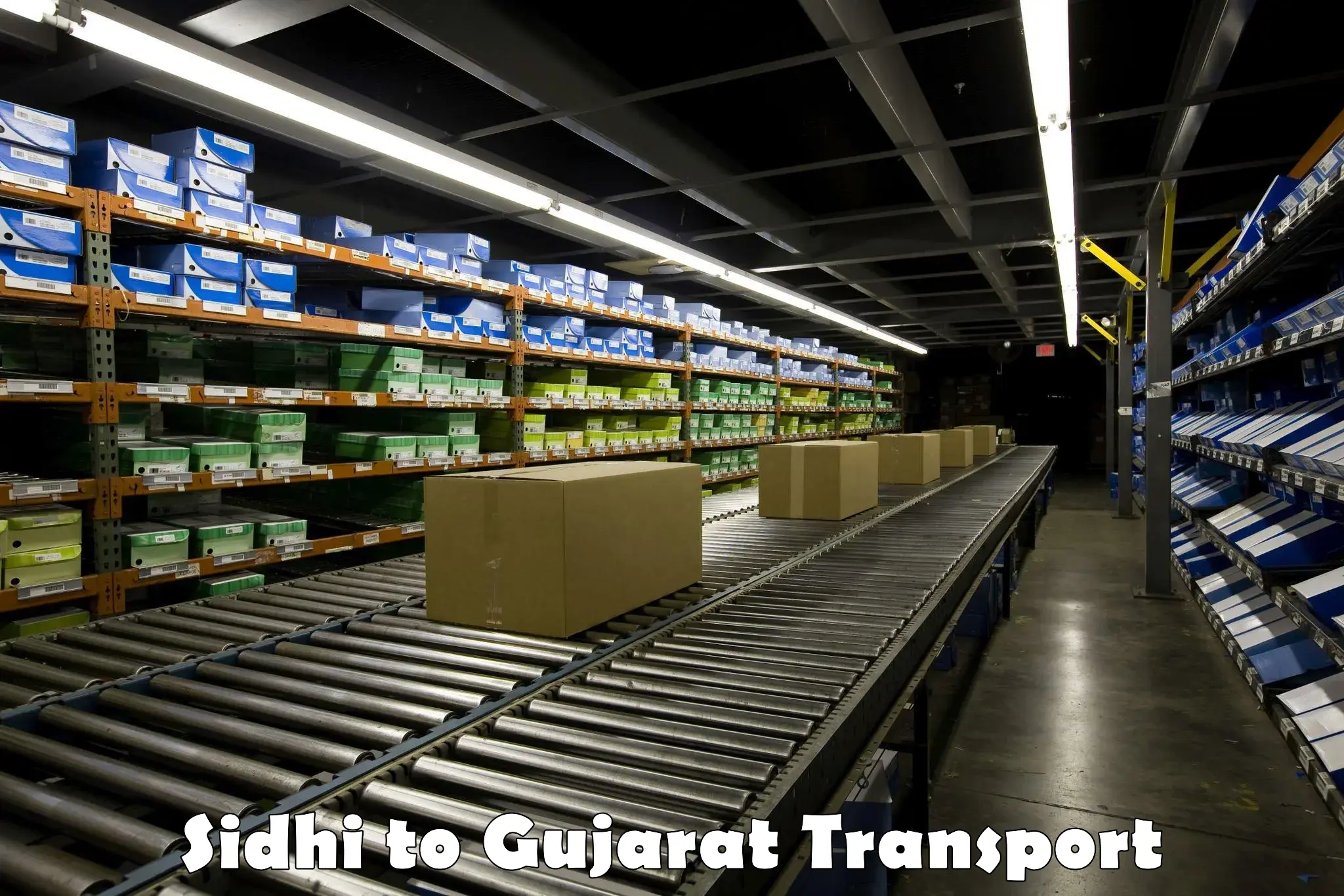 Daily parcel service transport Sidhi to Narmada Gujarat