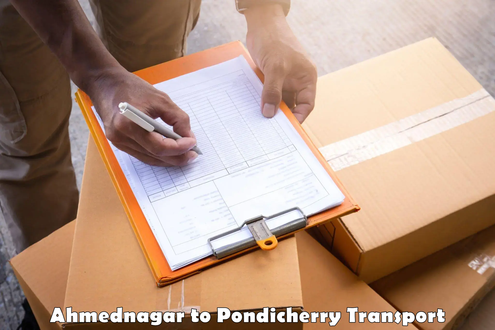 Interstate goods transport in Ahmednagar to Pondicherry University