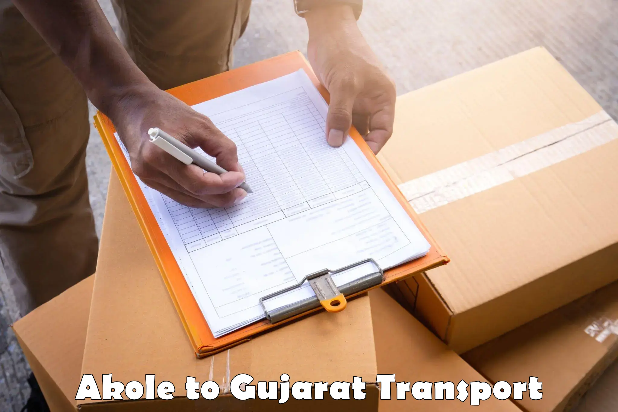 Daily parcel service transport in Akole to Surat