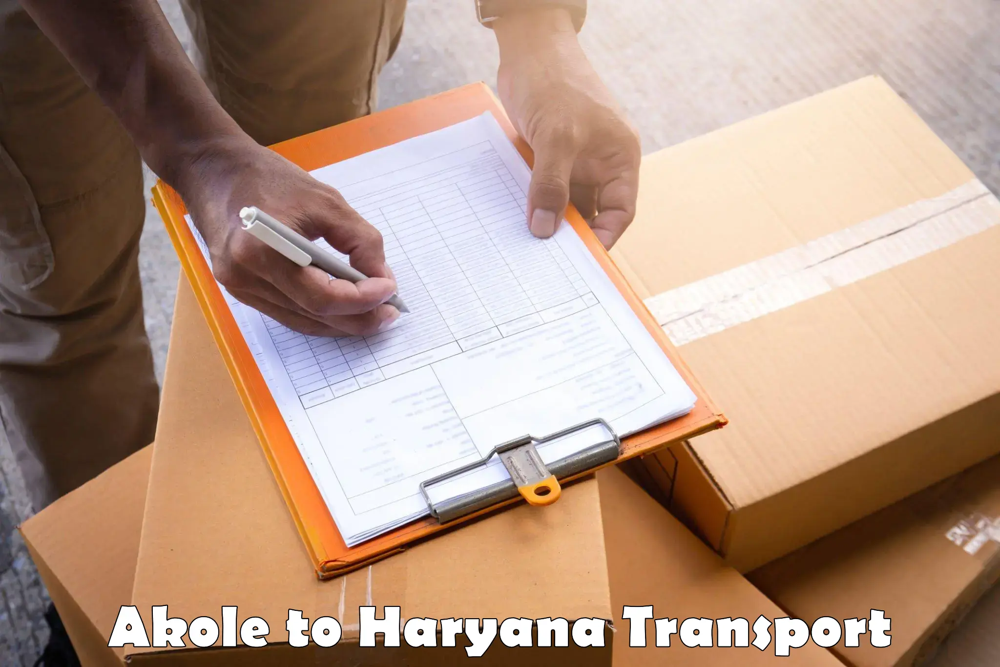 Bike shipping service Akole to Haryana