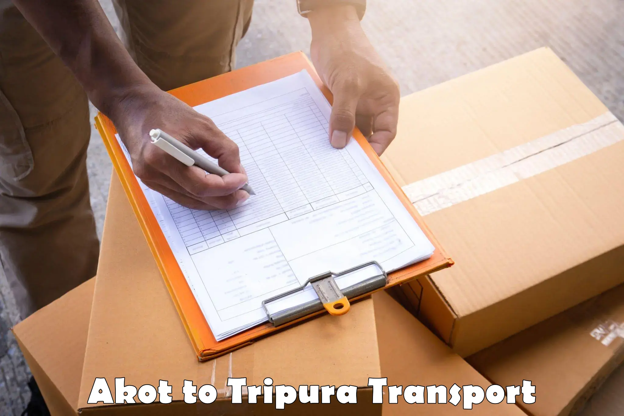 Road transport online services Akot to Radhakishorepur