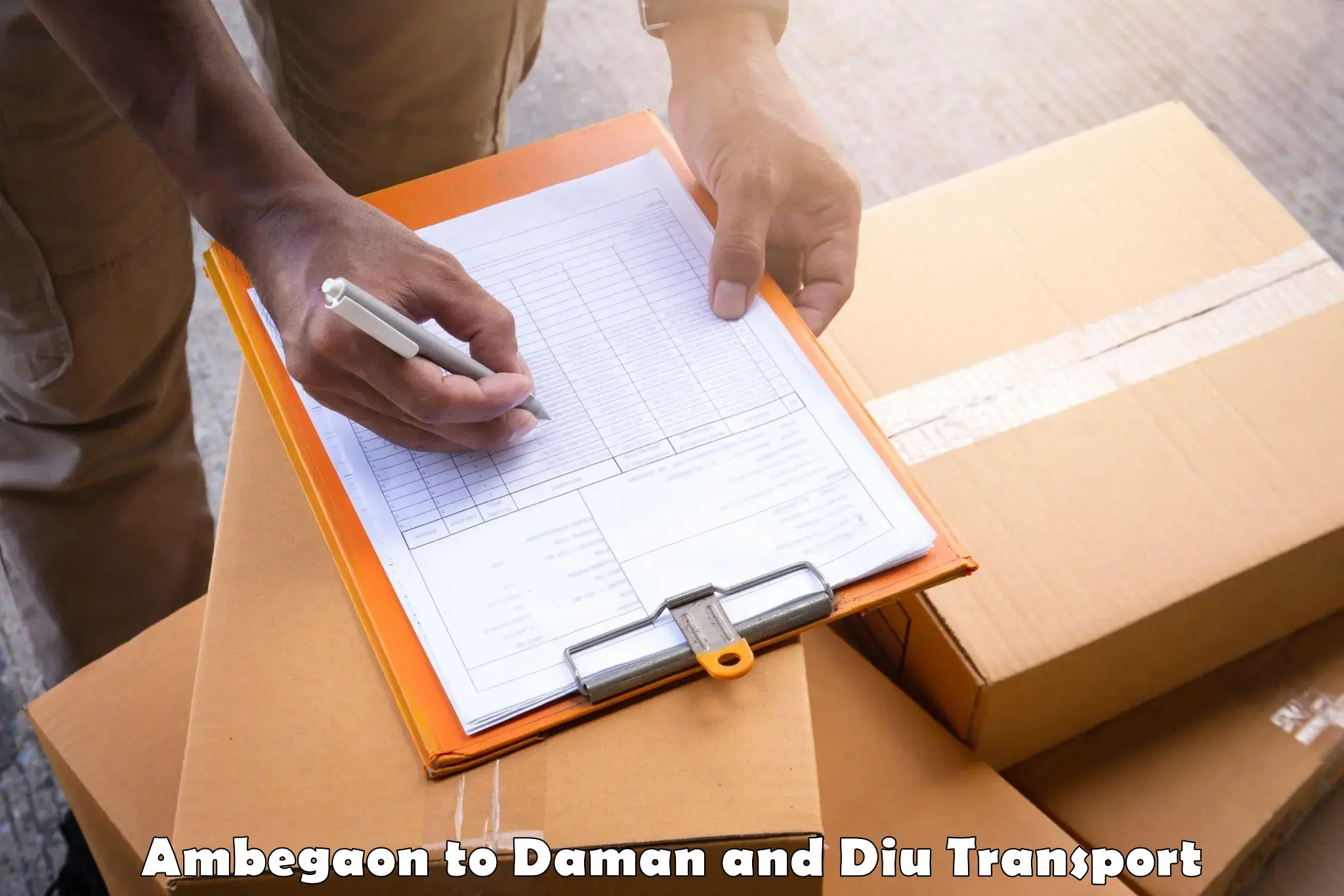 Shipping partner Ambegaon to Diu