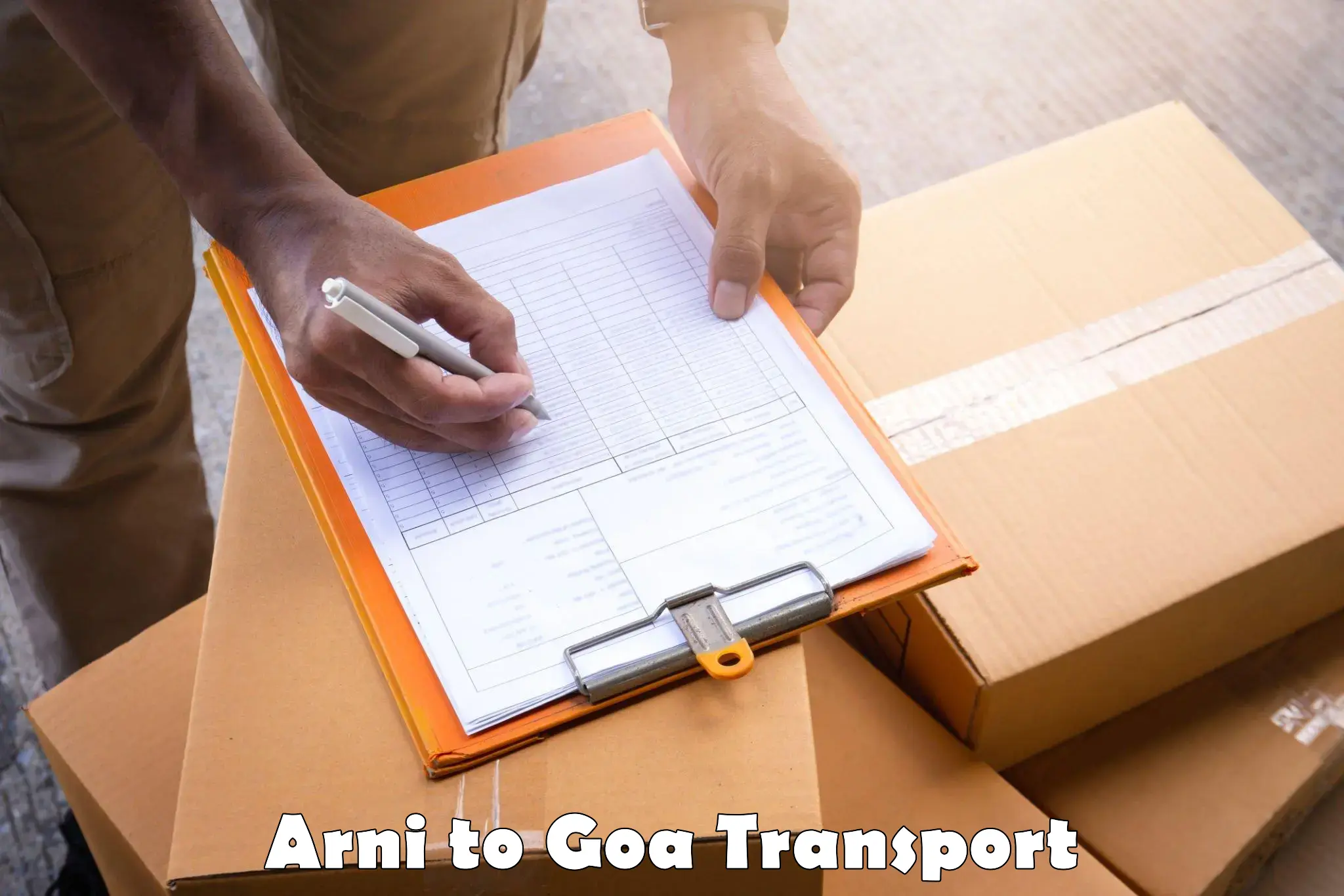 Luggage transport services Arni to Goa University