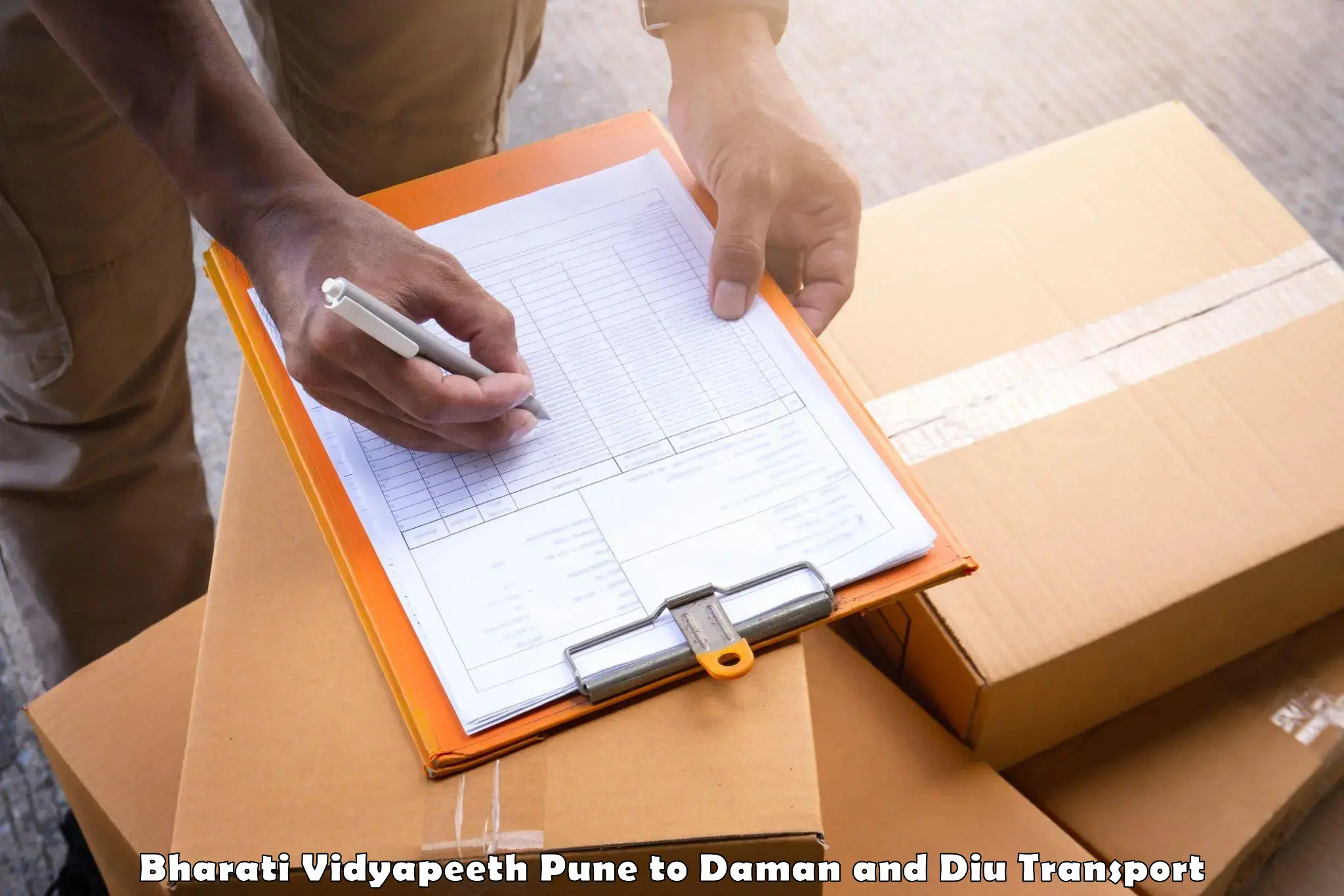 Package delivery services Bharati Vidyapeeth Pune to Daman and Diu
