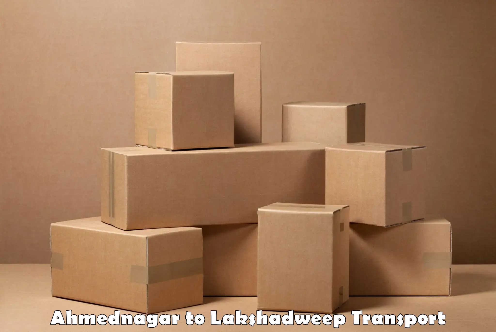 Two wheeler parcel service Ahmednagar to Lakshadweep