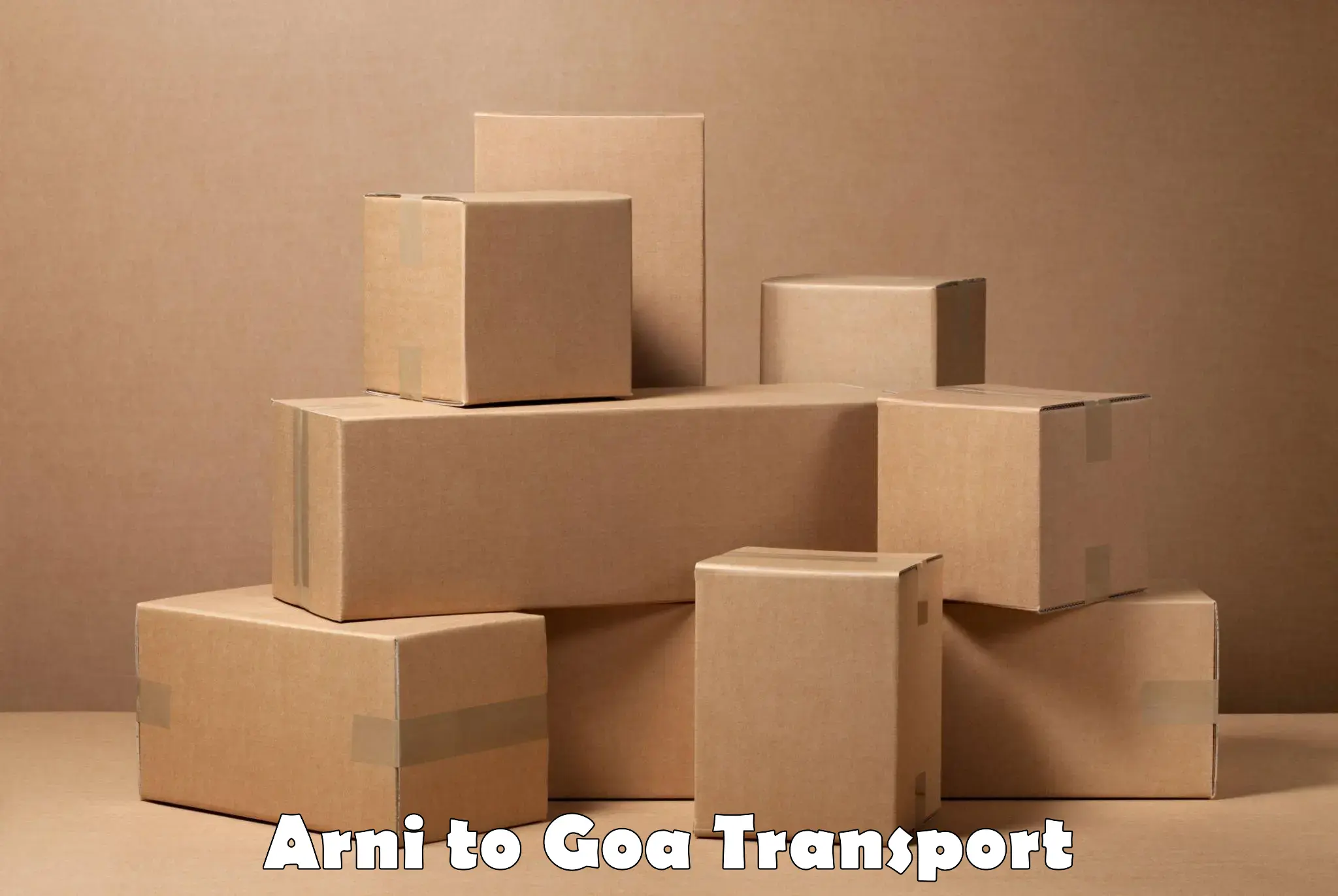 Parcel transport services Arni to South Goa