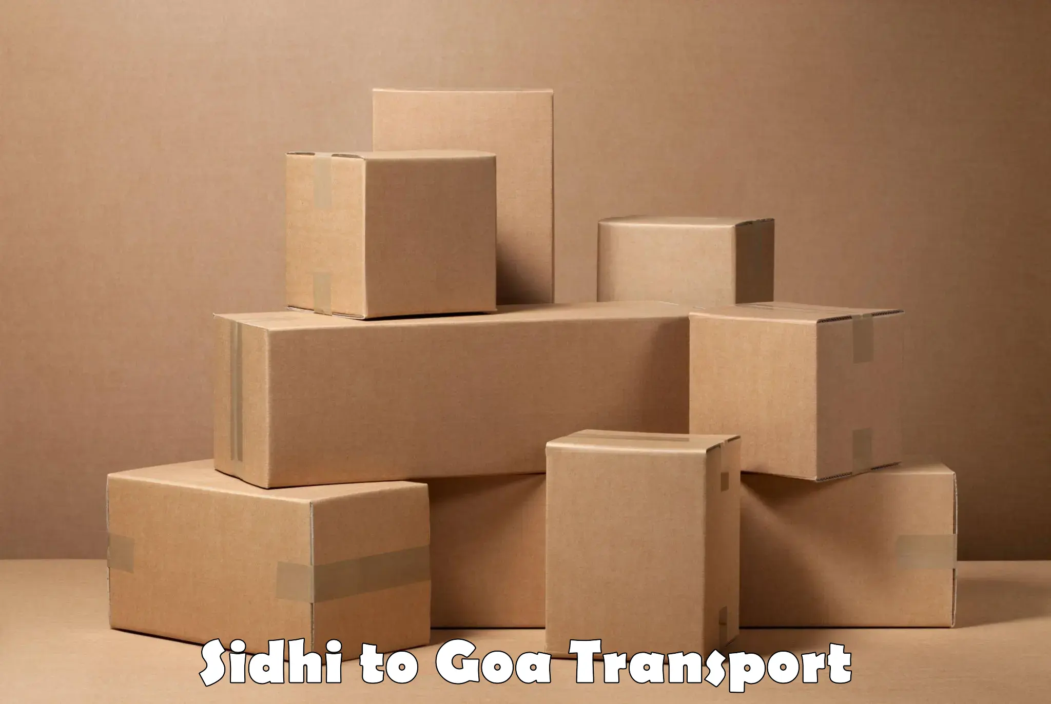 Goods transport services Sidhi to Bicholim