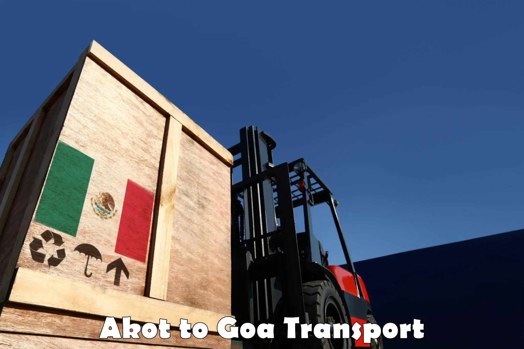 Interstate goods transport Akot to Sanvordem