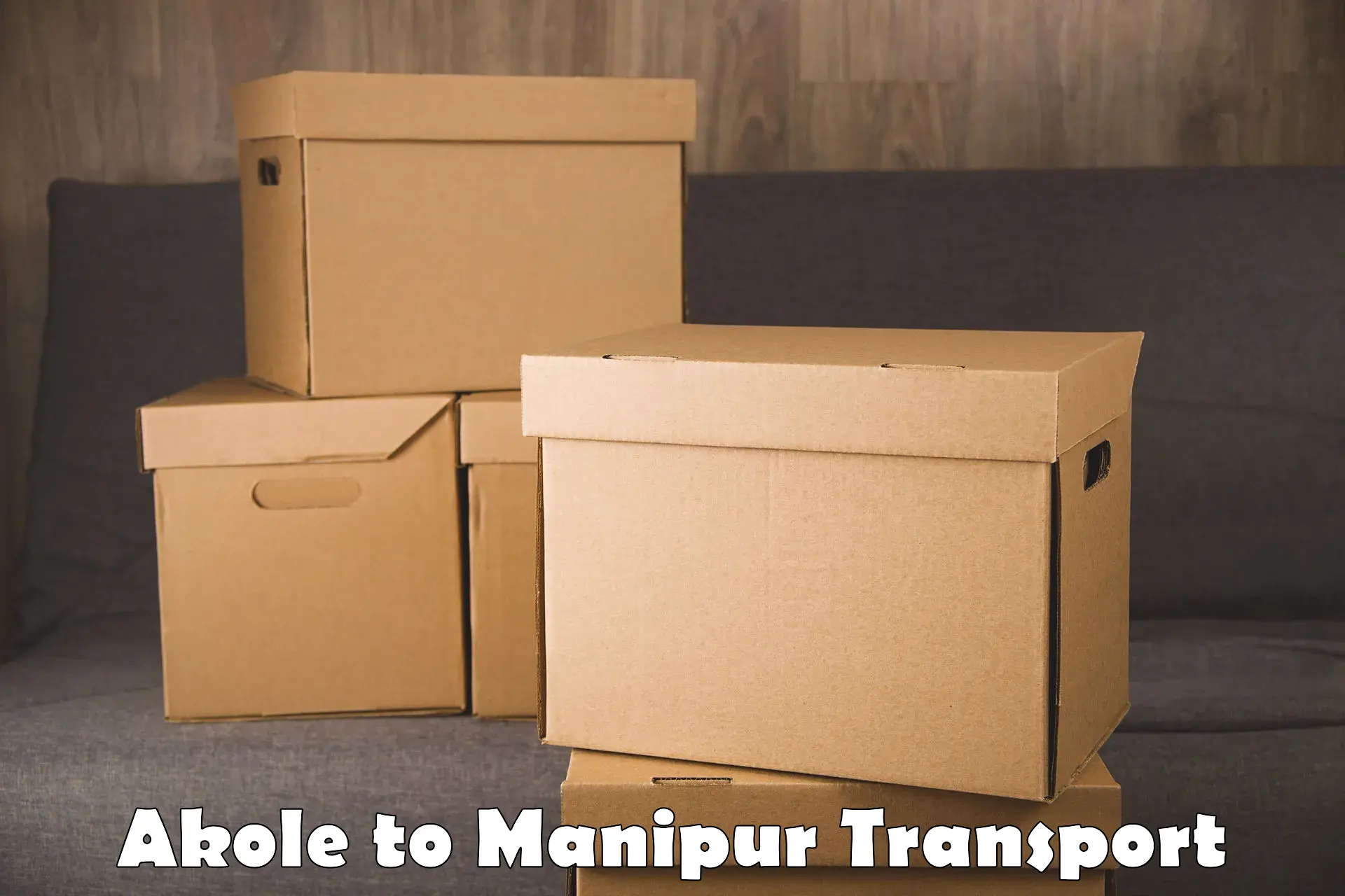 Two wheeler parcel service Akole to Manipur