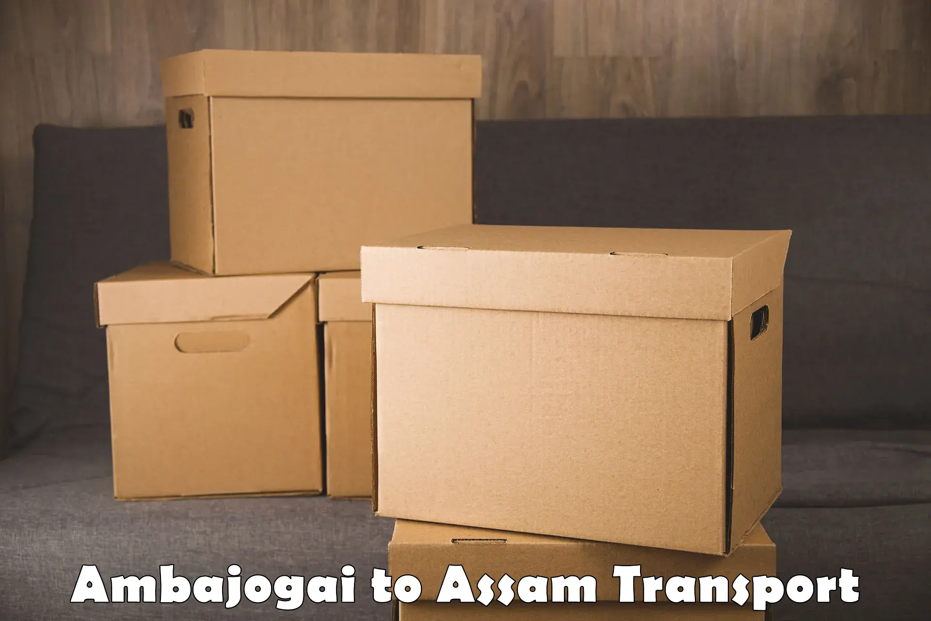 Nearest transport service Ambajogai to Rupai Siding