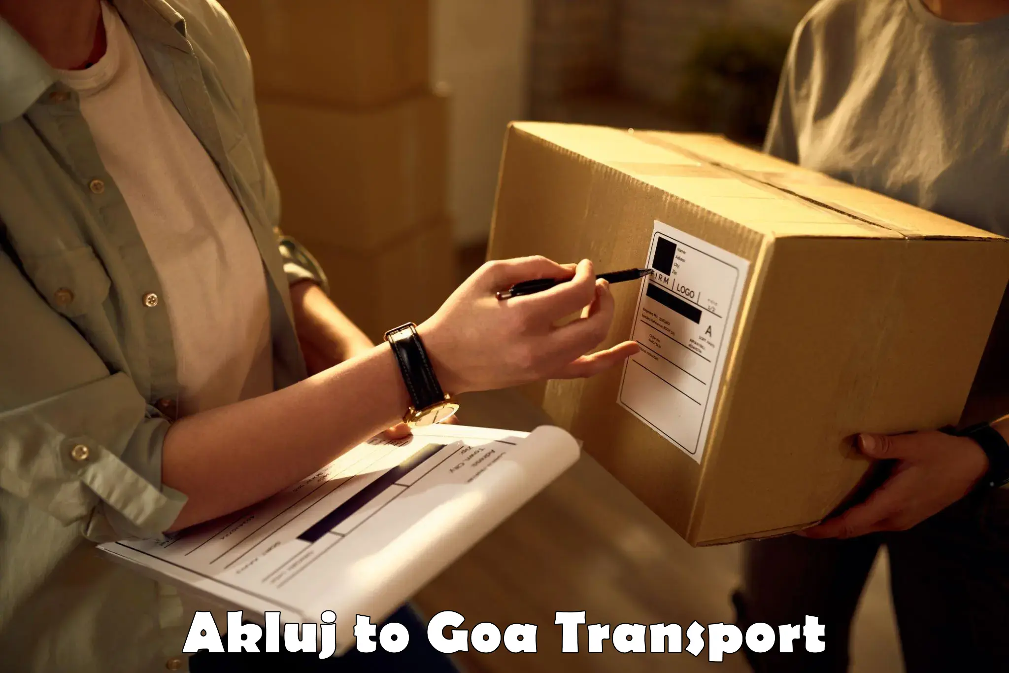 Luggage transport services Akluj to Goa University