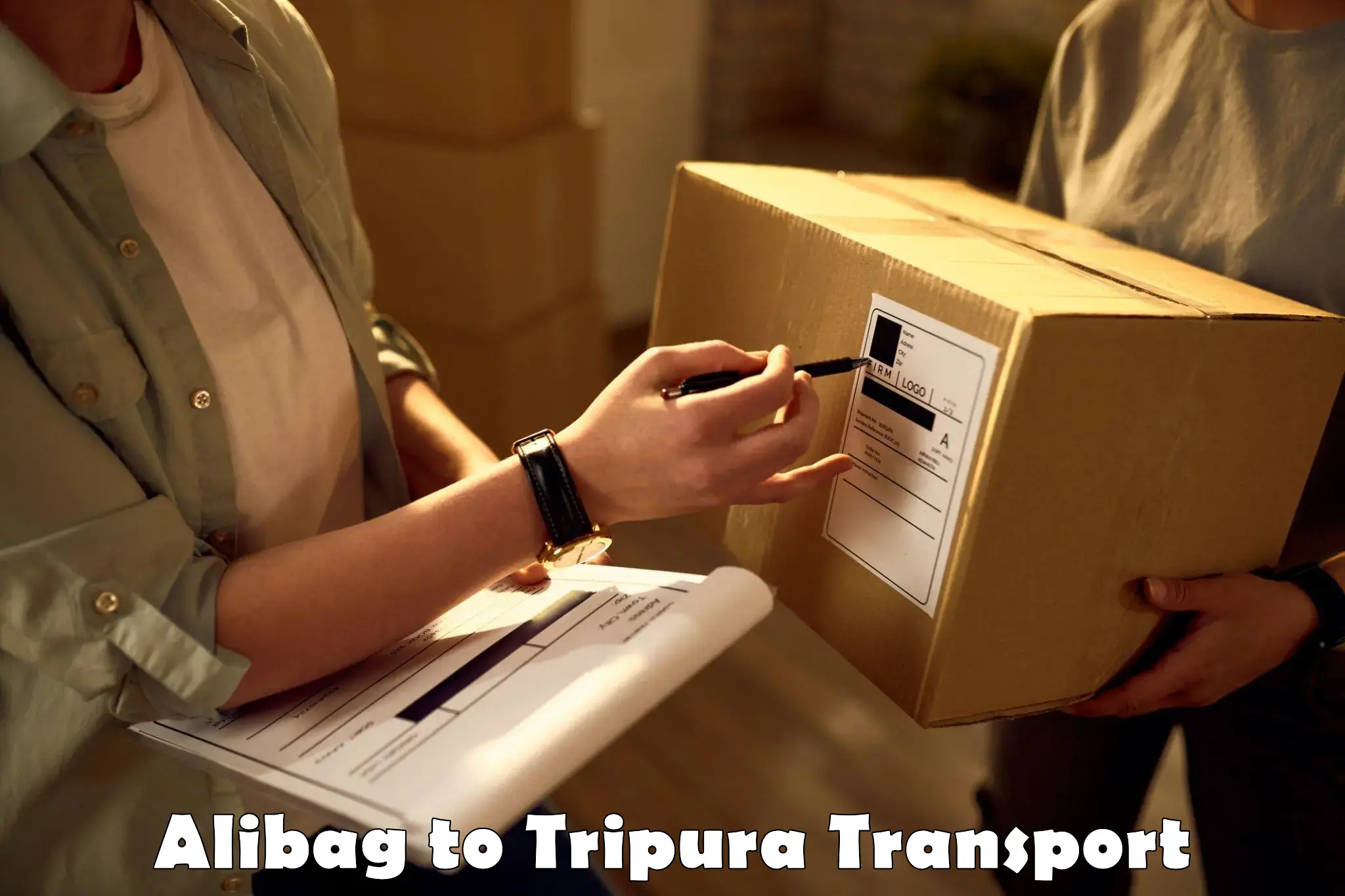 Two wheeler transport services Alibag to Udaipur Tripura